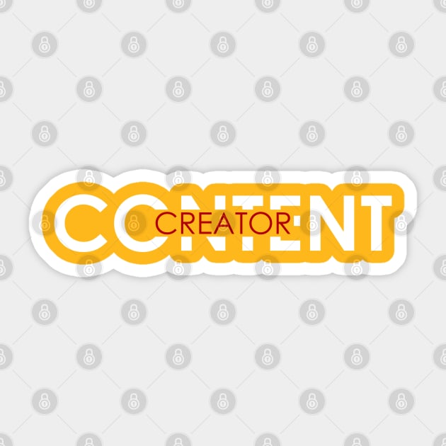 Content Creator - 07 Sticker by SanTees